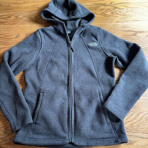 The North Face Full Zip Crescent Fleece Hoodie Jacket Women's Size Small Gray